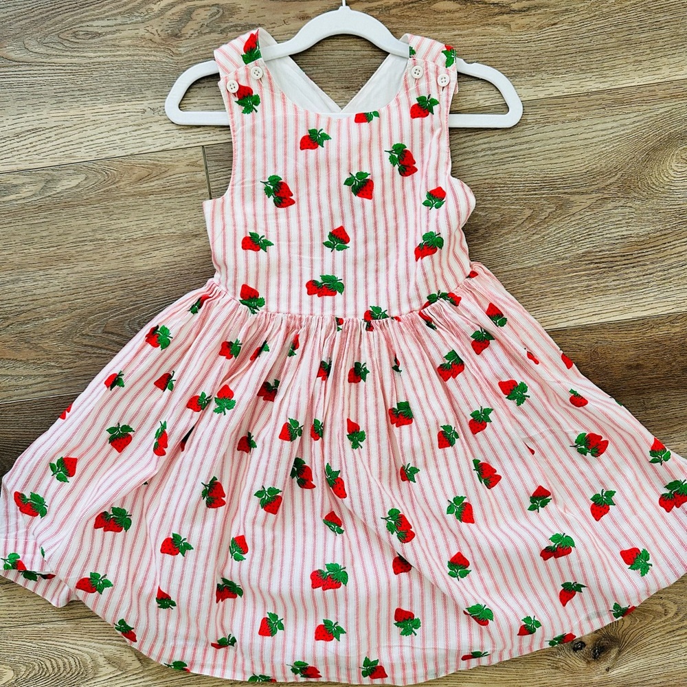 Mini Boden Strawberry Fields Kids Dress